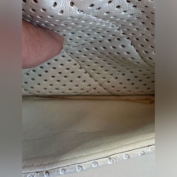 Chanel White Perforated Leather Continental Wallet w/Silver CC Hardware/Logo - Picture 9 of 16